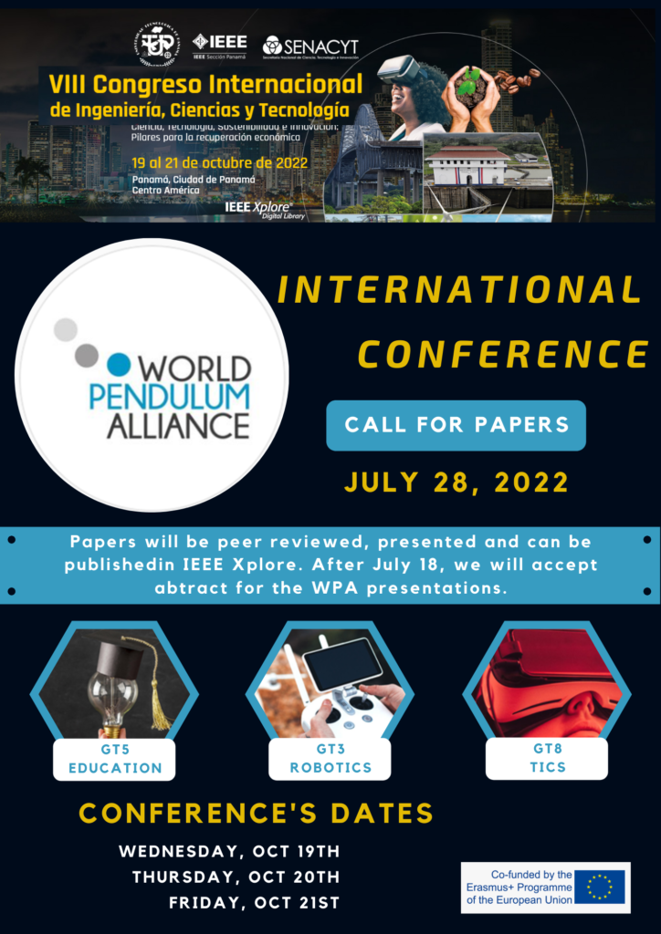 Afiche promocional para conferencia internacional del World Pendulum Alliance