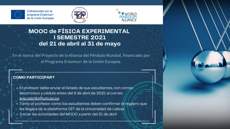Invitación para participar del MOOC de física experimental en el primer semestre 2021